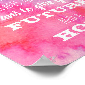 私は計画を知っている聖なる書物、 経典ピンク紫の水色 ポスター (角)