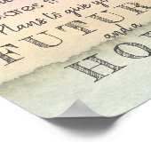 私は計画エレミヤ29:11パステル水色を知っている ポスター (角)