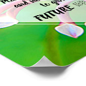 私は計画エレミヤ29:11紫のフローラを知っている ポスター (角)