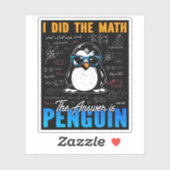 私は計算した答えはペンギン数学おもしろいだ シール (シート)