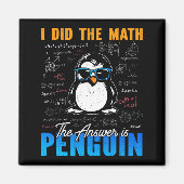 私は計算した答えはペンギン数学おもしろいだ マグネット (正面)