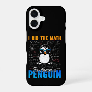 私は計算した答えはペンギン数学おもしろいだ iPhone 16ケース