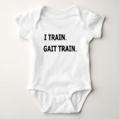 私は訓練します。 足取りの列車。 PTのフィジカルセラピーのベビー ベビーボディスーツ (正面)