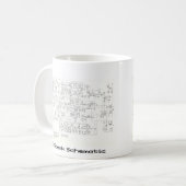 私は設計図を話します コーヒーマグカップ (正面左)