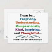 私は許すことができる ポストカード (正面/裏面)