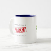 私は証拠を送ります ツートーンマグカップ (正面左)