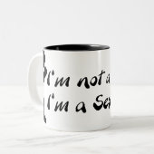 私は詐欺師ではないです ツートーンマグカップ (正面左)