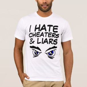 私は詐欺師と嘘つきのTシャツが嫌いです Tシャツ