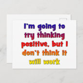 私は試す考える前向き ポストカード (正面/裏面)