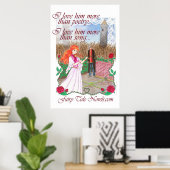 私は詩よりも彼を愛している:魚とバラのポスター ポスター (ホームオフィス)