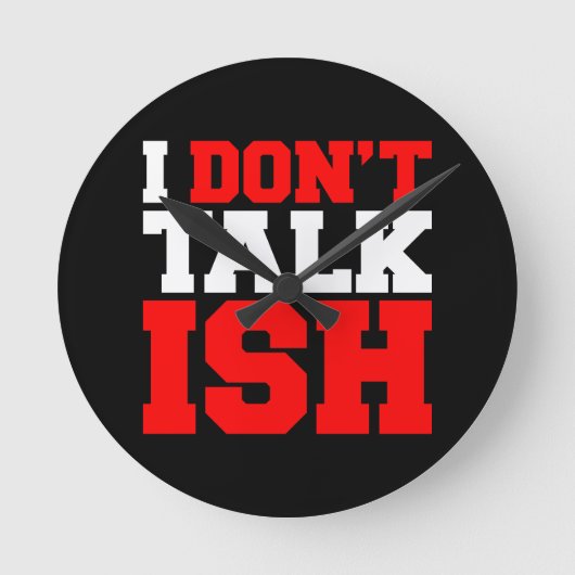 私は話さない ラウンド壁時計 (正面)