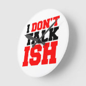 私は話さない ラウンド壁時計 (傾斜)