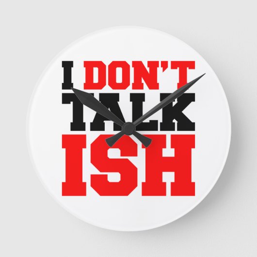 私は話さない ラウンド壁時計 (正面)