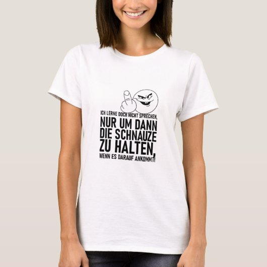 私は話し方を学ばない Tシャツ (正面)