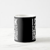 私は話二言語英語の皮肉やる気を起こさせる コーヒーマグカップ (中央)