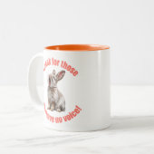 私は話声のうさぎマグを持っていない人のために ツートーンマグカップ (正面左)