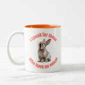 私は話声のうさぎマグを持っていない人のために ツートーンマグカップ (左)