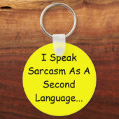 私は話第二言語として皮肉を… キーホルダー (正面)