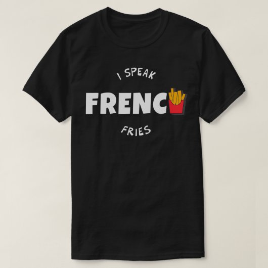 私は話速い食おもしろい品のグルメギフト Tシャツ (デザイン正面)
