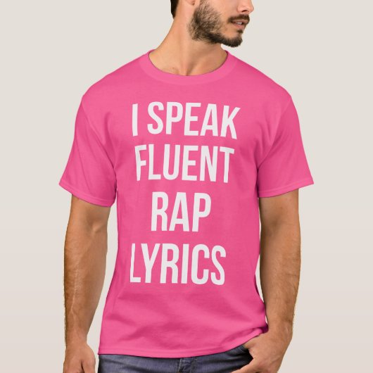私は話音楽の流ラップの流な歌詞クール引用文ラップの Tシャツ (正面)