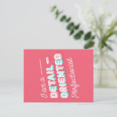 私は詳細志向の完全主義はがき シーズンポストカード (スタンド正面)