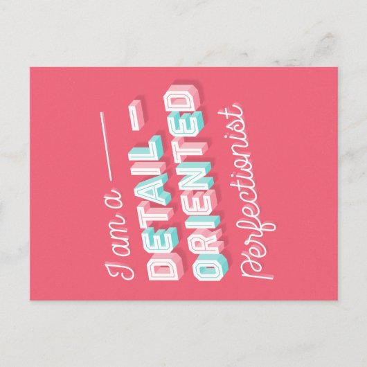 私は詳細志向の完全主義はがき シーズンポストカード (正面)