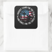 私は誇らしげに十字架の旗手に立つ スクエアシール (バッグ)