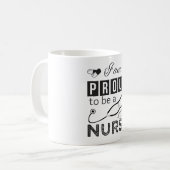 私は誇りを持ったナースだ コーヒーマグカップ (正面左)
