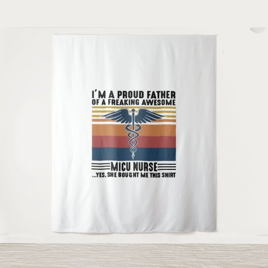 私は誇りを持った不謹慎なミッ素晴らしクの父 タペストリー (正面)