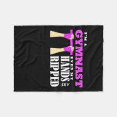 私は誇りを持った体操選手です フリースブランケット (正面(横))