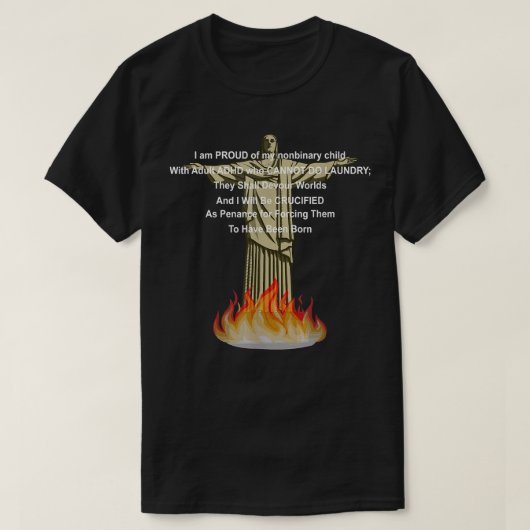 私は誇りを持った大人ADHDとの非二進子の1 Tシャツ (デザイン正面)