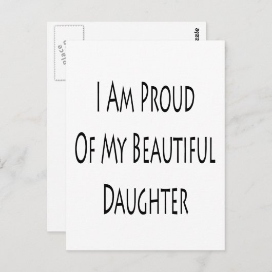 私は誇りを持った美しい娘です ポストカード (正面/裏面)