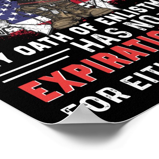 私は誇りを持った退役軍人で母退役軍人。 ポスター (角)