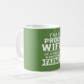 私は誇り高い農家の妻です コーヒーマグカップ (正面左)