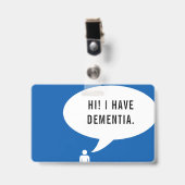私は認知症の発話バブルがある バッジ (正面 （クリップ付）)