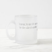 私は誓います フロストグラスマグカップ (左)