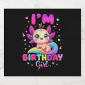 私は誕生日の女の子ウーパールーパー ビールラベル (シングルラベル)