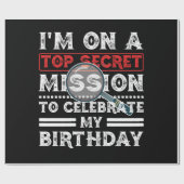 私は誕生日への極秘任務に就いてい祝る ラッピングペーパー (フラット)