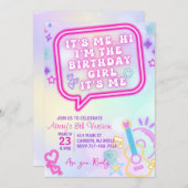 私は誕生日ガールで私の時代の誕生日 招待状 (正面/裏面)