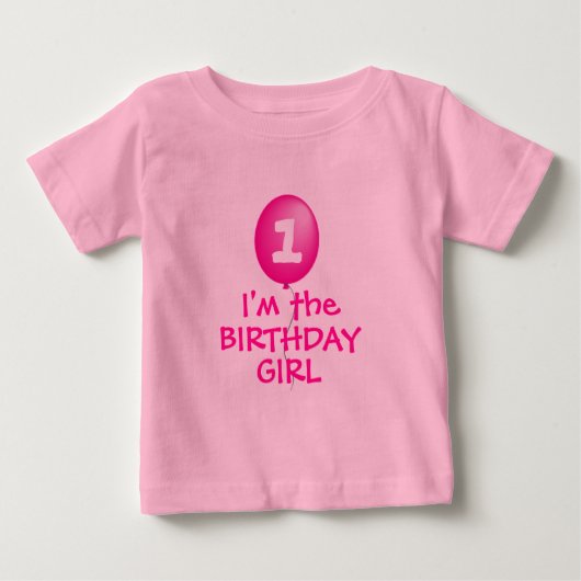 私は誕生日ガールシャツ ベビーTシャツ (正面)