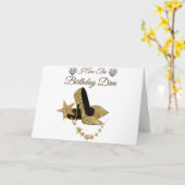 私は誕生日ディヴァ カード (黄色い花)