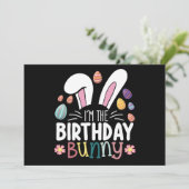 私は誕生日バニー・イースター家族のマッチング 招待状 (スタンド正面)