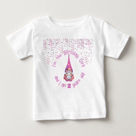 私は誕生日女の子格言 – 歳と ベビーTシャツ (正面)