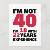 私は誕生日40年のではないです ポストカード (正面)