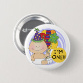 私は誕生日Tシャツとギフト一つだ 缶バッジ (正面&裏面)