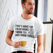 私は読お茶を飲む本を書いて本を読む Tシャツ