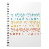私は読シンボルや象徴あなたの超能力手話は何か ノートブック (正面)