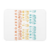 私は読シンボルや象徴あなたの超能力手話は何か マグネット (横)