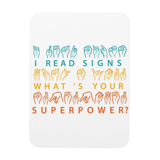 私は読シンボルや象徴あなたの超能力手話は何か マグネット (縦)