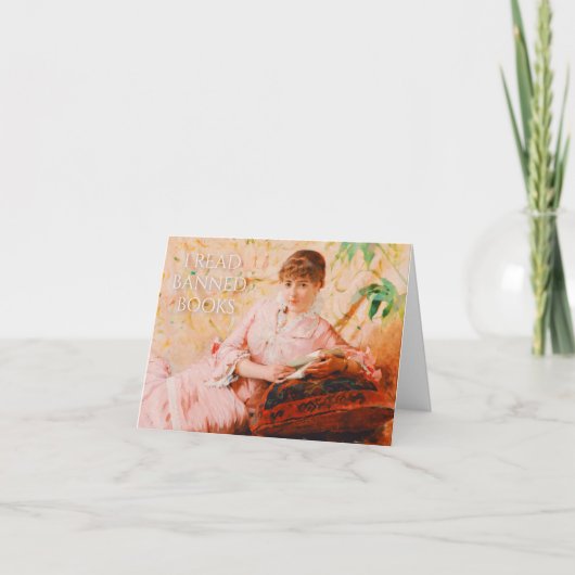 私は読本のヴィンテージの女の読人 カード (正面)